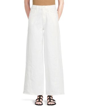 Hudson Jeans Jamie High-Rise Wide-Leg Jeans - White