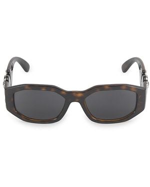 Versace 53mm Rectangular Sunglasses - Grey