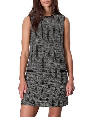 Rag & Bone Frances Cotton Tweed Shift Minidress - Black