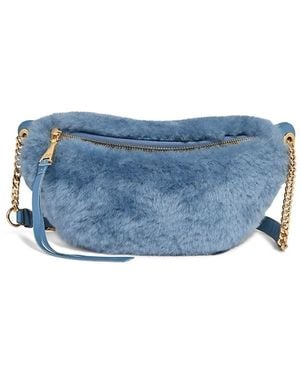 Aimee Kestenberg The Hug Quilted Studded Leather Convertible Sling Bag - Blue