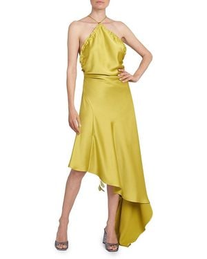 The Attico Sleeveless Asymmetric Dress - Yellow