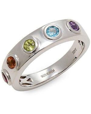 Effy ENY Eny Sterling Silver & Multicoloured Stone Ring - White