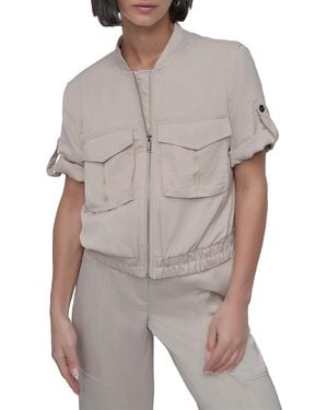 DKNY Baseball Collar Jacket - Grey