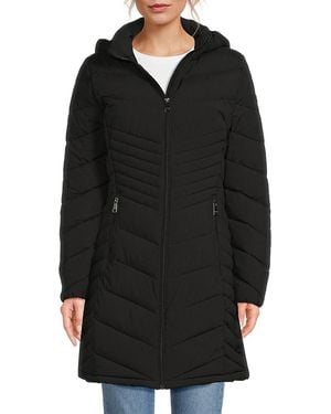 Calvin Klein Walker Hooded Quilted Jacket - Black