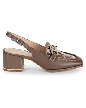Kenneth Cole Elina Leather Loafers - Brown