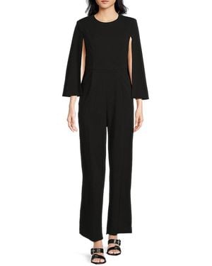 Calvin Klein Pleated Waist Sleeveless Jumpsuit - Black