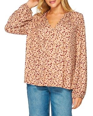BLUEGREY Poet Tie Front Blouse - Orange