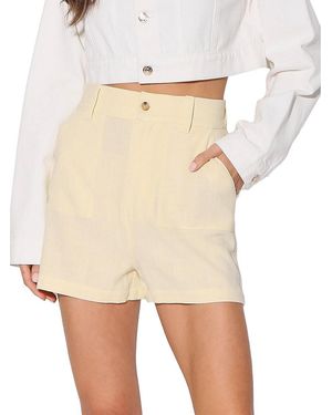 Walter Baker Lemonade Everly Linen Blend Shorts - Natural