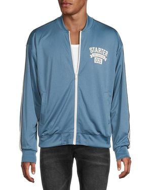 Starter Logo Baseball Collar Jacket - Blue