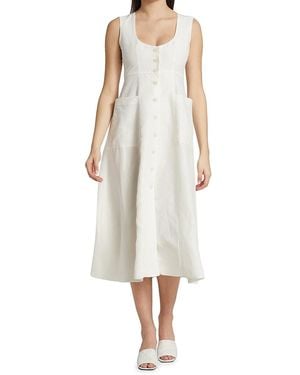 Black Iris Lottie Halter Dress - White