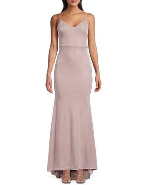 Lulus Toasting The Eve Shimmer Mermaid Gown - Pink
