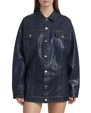 EB DENIM Webster Rigid Denim Trucker Minidress - Blue