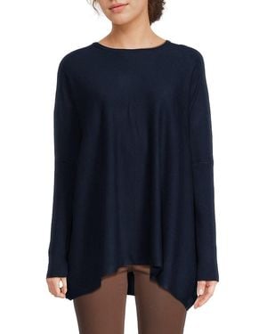 Joseph A Solid Drop Shoulder Top - Blue
