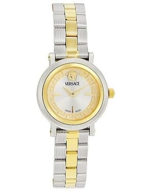 Versace Greca Flourish Two-Tone & Guilloché Dial Bracelet Watch/28Mm - Metallic