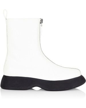 3.1 Phillip Lim Mercer Leather Combat Boots - White