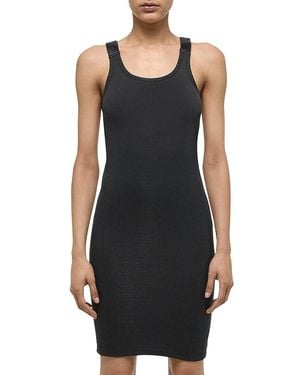 Helmut Lang Scoopneck Knit Minidress - Black