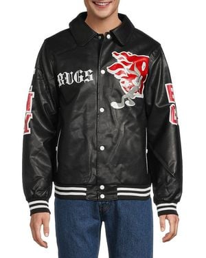 Members Only Looney Tunes Faux Leather Jacket - Black