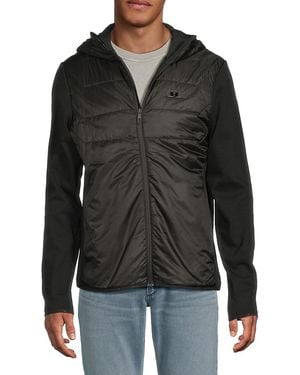 J.Lindeberg J. Lindeberg Gregory Mixed-Media Hooded Jacket - Black