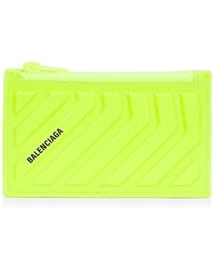 Balenciaga Leather Card Holder - Green