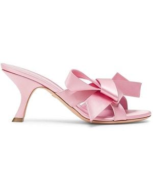 Giambattista Valli 75Mm Bow-Detailed Satin Sandals - Pink