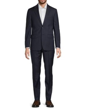 Calvin Klein Slim Fit Wool Blend Suit - Blue