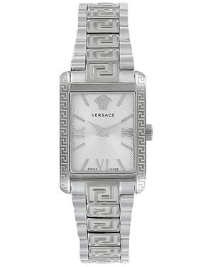 Versace Tonneau 23mm Stainless Steel Bracelet Watch - White