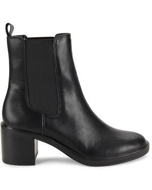 Saks Fifth Avenue Chloe 55mm Stacked Heel Ankle Boots - Black