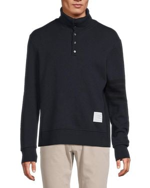 Thom Browne Virgin Wool Turtleneck Pullover - Blue