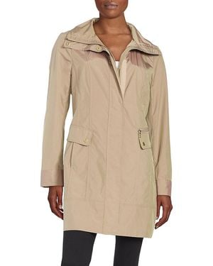 Cole Haan Packable Raincoat - Natural