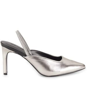 Karl Lagerfeld Grier Slingback Court Shoes - White