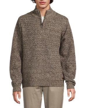 Buffalo David Bitton Wellman Mock Turtleneck Jumper - Brown