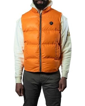 Woodpecker Quilted Puffer Vest - Orange