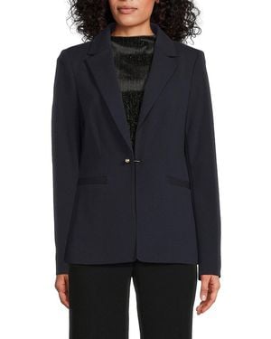 Halston Notch Lapel Blazer - Black