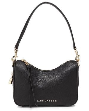 Marc Jacobs Logo Leather Shoulder Bag - Black