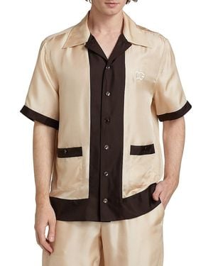 Dolce & Gabbana Silk Camp Shirt - Natural