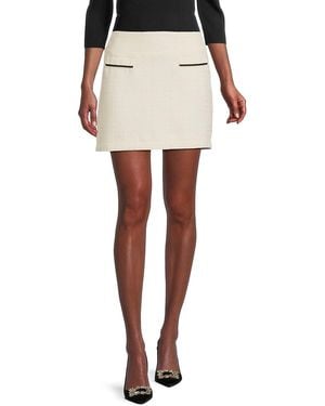 Lea & Viola Tweed Miniskirt - White