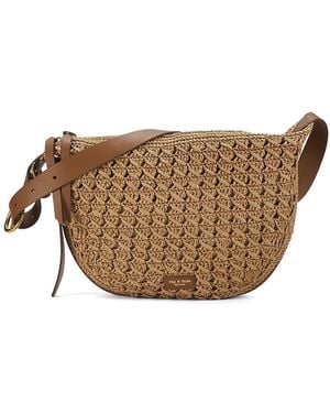 Rag & Bone Medium Mercer Straw Shoulder Bag - Brown