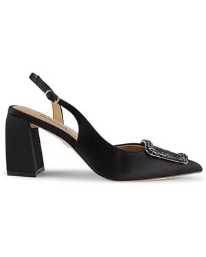 Badgley Mischka Adaline 75Mm Embellished Satin Pumps - Black