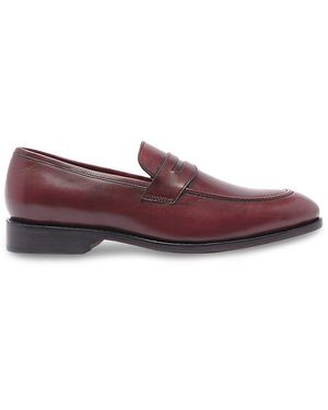 Anthony Veer Gerry Apron Toe Leather Penny Loafers - Purple