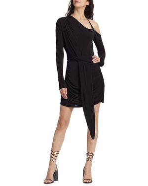 GAUGE81 Asimi Draped Asymmetric Minidress - Black