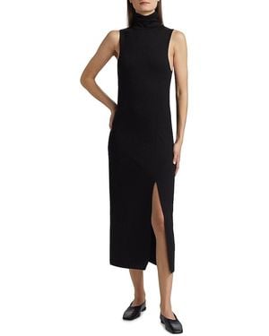 Vince Sleeveless Turtleneck Dress - Black
