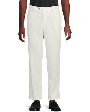 Sartorio Napoli Flat-Front Cotton Corduroy Trousers - White