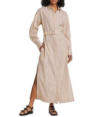 Rag & Bone Briar Striped Cotton Poplin Shirtdress - Natural