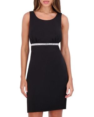Kensie Backless Bow Mini Sheath Dress - Black