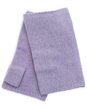 Portolano Cashmere Fingerless Gloves - Purple
