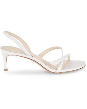 Alexandre Birman Tita 50Mm Leather Slingback Sandals - White