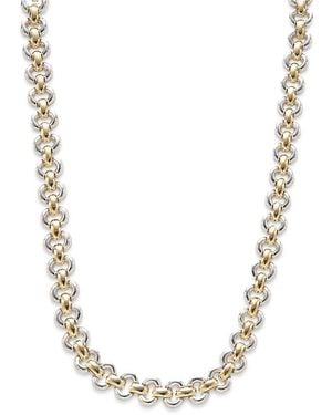 Saks Fifth Avenue Two Tone 18K Goldplated & Sterling Chain Link Necklace/18' - Metallic