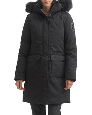 Toboggan Canada Sienna Faux Fur Featherless Hooded Parka - Black