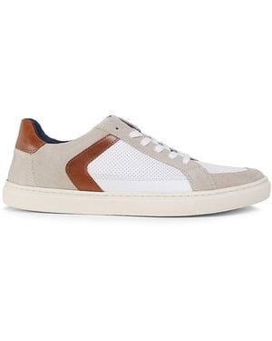 Steve Madden Colorblocked Leather Low-Top Sneakers - White