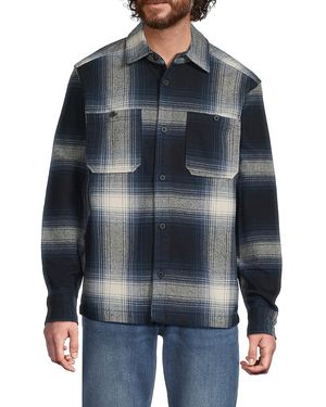 Buffalo David Bitton Jeano Plaid Cotton-blend Shirt Jacket - Blue